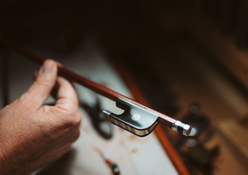 Production of bows for musical instruments